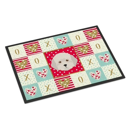 Carolines Treasures 24 x 36 in. Cyprus Poodle Love Indoor or Outdoor Mat CK5193JMAT